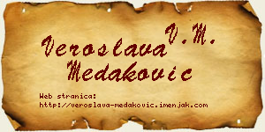 Veroslava Medaković vizit kartica